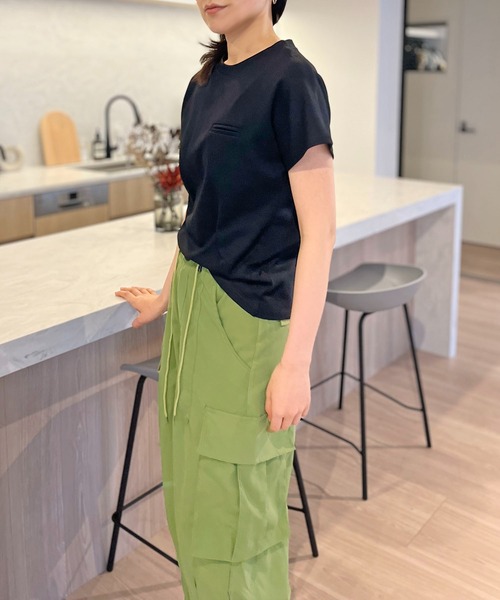 Jewelobe(ジュエローブ)の「フェイクポケットドルマンカットトップス(Tシャツ/カットソー・レディース・ホワイト/ブラック・FREE)」の11枚目の写真