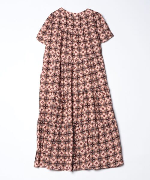 sandy（サンディー）の「【sandy】プリントボートネックティアートロングOP（ワンピース・レディース・グリーン/レッド/ブラウン系その他/カーキ・FREE）」の5枚目の写真