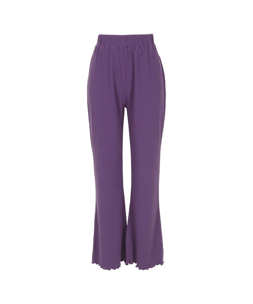 KOBE LETTUCE（コウベレタス）の「裾メローイージーリブパンツ（その他パンツ・レディース・ライトベージュ/グリーン/パープル/ブラック・M）」の6枚目の写真