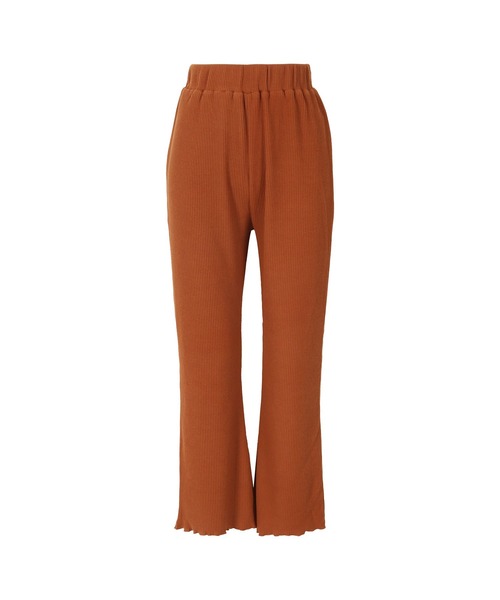 KOBE LETTUCE（コウベレタス）の「裾メローイージーリブパンツ（その他パンツ・レディース・ライトベージュ/グリーン/パープル/ブラック・M）」の5枚目の写真