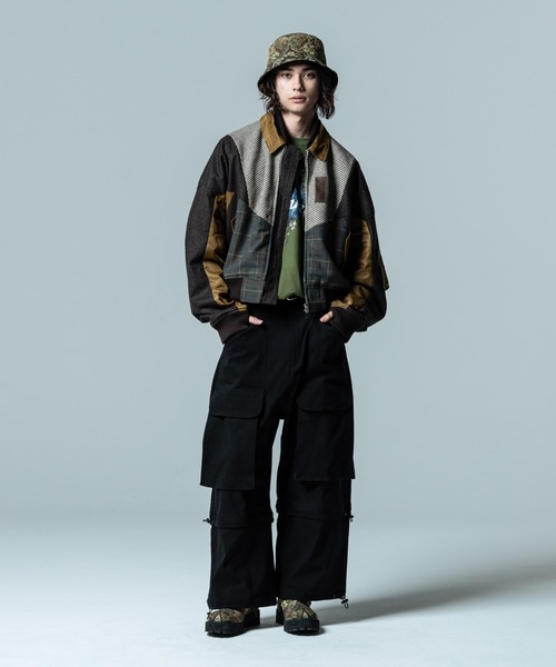 glamb(グラム)の「Crazy Textile Blouson / クレイジーテキスタイルブルゾン(ブルゾン・メンズ・ブラウン/グレー・S/L/M)」の9枚目の写真