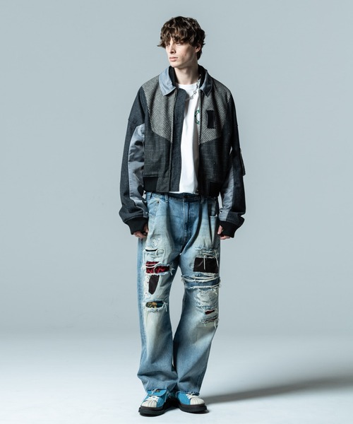 glamb(グラム)の「Crazy Textile Blouson / クレイジーテキスタイルブルゾン(ブルゾン・メンズ・ブラウン/グレー・S/L/M)」の12枚目の写真