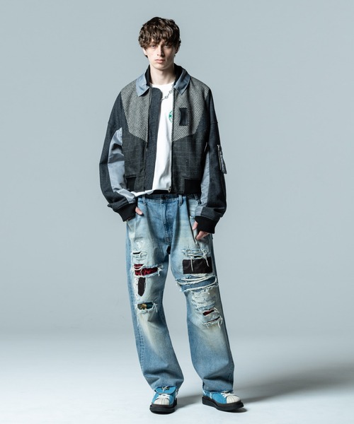 glamb(グラム)の「Crazy Textile Blouson / クレイジーテキスタイルブルゾン(ブルゾン・メンズ・ブラウン/グレー・S/L/M)」の13枚目の写真