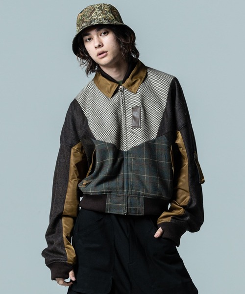 glamb(グラム)の「Crazy Textile Blouson / クレイジーテキスタイルブルゾン(ブルゾン・メンズ・ブラウン/グレー・S/L/M)」の8枚目の写真