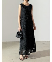 Re:EDIT | [SUMMER DRESS COLLECTION][低身長/高身長サイズ有]クロシェケミカルレースワンピース(ワンピース)