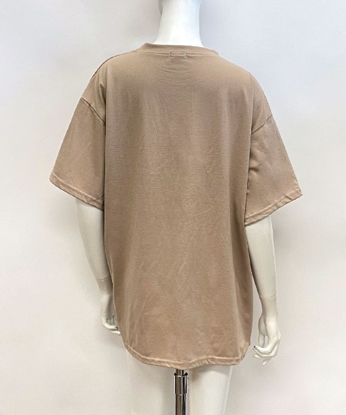 Riff（リフ）の「プリントBIGTシャツ ロゴ（Tシャツ/カットソー・レディース・ホワイト/ブラック/モカ/ブラウン・L/M）」の6枚目の写真