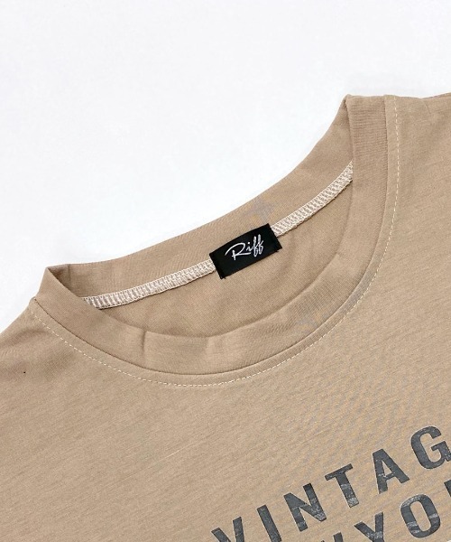 Riff（リフ）の「プリントBIGTシャツ ロゴ（Tシャツ/カットソー・レディース・ホワイト/ブラック/モカ/ブラウン・L/M）」の5枚目の写真