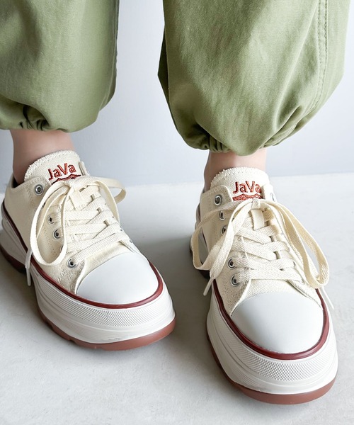 Java(ジャバ)の「《JaVaジャバ 別注》campus style 厚底スニーカー(スニーカー・メンズ・ブラック系/ベージュ/ホワイト/ブラック・XX-LARGE/XXX-LARGE/LARGE/X-LARGE/MEDIUM)」の5枚目の写真