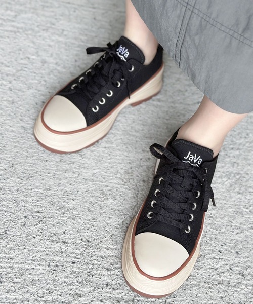 Java(ジャバ)の「《JaVaジャバ 別注》campus style 厚底スニーカー(スニーカー・メンズ・ブラック系/ベージュ/ホワイト/ブラック・XX-LARGE/XXX-LARGE/LARGE/X-LARGE/MEDIUM)」の19枚目の写真