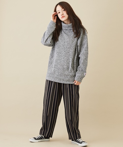 CUBE SUGAR（キューブシュガー）の「ドビーストライプイージーコクーンパンツ（その他パンツ・レディース・レッド/グリーン/ブラック・M）」の4枚目の写真