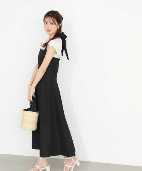 PROPORTION BODY DRESSING（プロポーションボディドレッシング）の「ホルターネックジャンスカ / 1213240505（ワンピース・レディース・ベージュ/ブラック・SMALL/MEDIUM）」の12枚目の写真