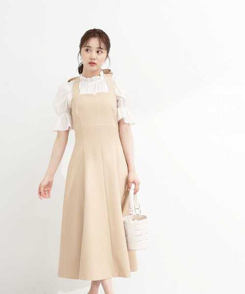 PROPORTION BODY DRESSING（プロポーションボディドレッシング）の「ホルターネックジャンスカ / 1213240505（ワンピース・レディース・ベージュ/ブラック・SMALL/MEDIUM）」の9枚目の写真