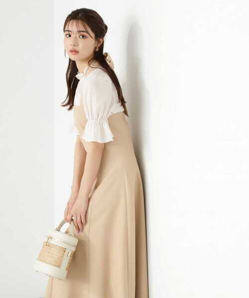 PROPORTION BODY DRESSING（プロポーションボディドレッシング）の「ホルターネックジャンスカ / 1213240505（ワンピース・レディース・ベージュ/ブラック・SMALL/MEDIUM）」の13枚目の写真