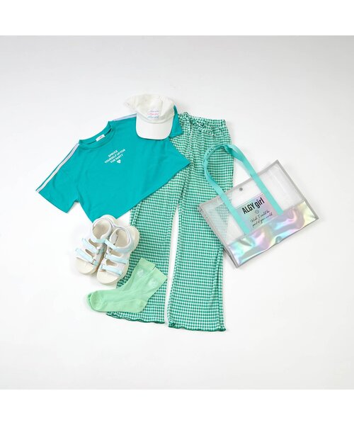 algy（アルジー）の「ポップカラーシースルークルーソックス（ソックス/靴下・キッズ・パープル/オレンジ/グリーン/ピンク/サックスブルー・21/24）」の8枚目の写真