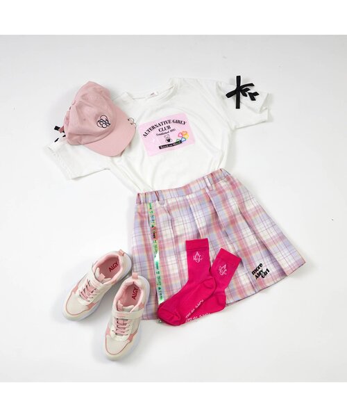 algy（アルジー）の「ポップカラーシースルークルーソックス（ソックス/靴下・キッズ・パープル/オレンジ/グリーン/ピンク/サックスブルー・21/24）」の10枚目の写真