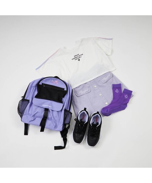 algy（アルジー）の「ポップカラーシースルークルーソックス（ソックス/靴下・キッズ・パープル/オレンジ/グリーン/ピンク/サックスブルー・21/24）」の11枚目の写真