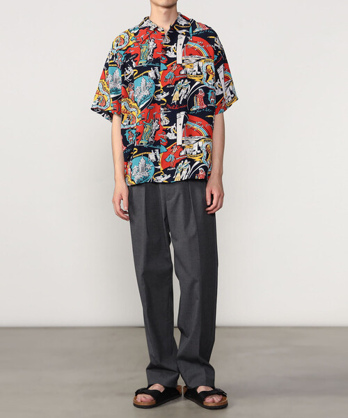 SUN SURF(サンサーフ)の「SUN SURF SP | 半袖ハワイアンシャツ KILOHANA "HAWAIIAN HOSPITALITY" MEN(シャツ/ブラウス・メンズ・ブルー系その他5/ベージュ系その他・L/XL)」の3枚目の写真