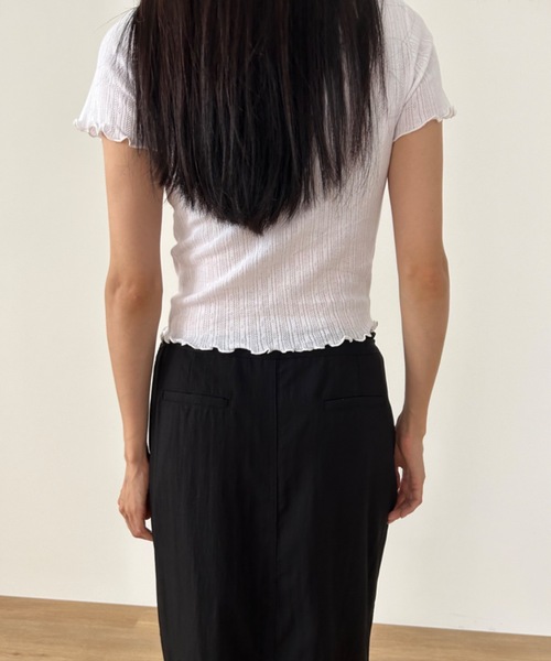 Didot.showroom(ディドット ショールーム)の「パターンメッシュガーリーメロウT(Tシャツ/カットソー・レディース・アイボリー/グレー/スカイブルー/ブラック/クリーム/レッド・FREE)」の14枚目の写真