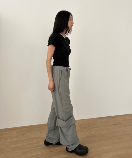 Didot.showroom(ディドット ショールーム)の「パターンメッシュガーリーメロウT(Tシャツ/カットソー・レディース・アイボリー/グレー/スカイブルー/ブラック/クリーム/レッド・FREE)」の19枚目の写真