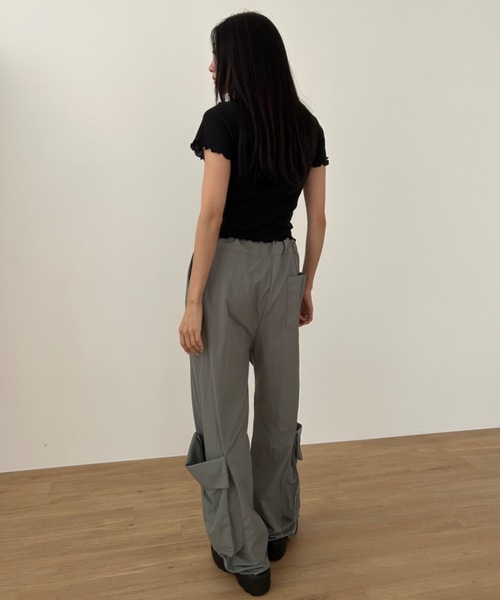 Didot.showroom(ディドット ショールーム)の「パターンメッシュガーリーメロウT(Tシャツ/カットソー・レディース・アイボリー/グレー/スカイブルー/ブラック/クリーム/レッド・FREE)」の20枚目の写真