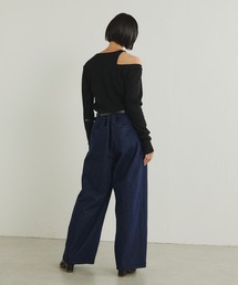 ear PAPILLONNER（イアパピヨネ）の「デニムワイドパンツ【SUM1 STYLE