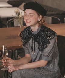 BONLECILL noir(ボンルシールノワール)の【BONLECILL noir】レース付け襟(付け襟)