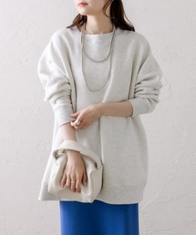 PUAL CE CIN | 【2023AW・WEB限定カラーあり】裏起毛チュニックプルオーバー(スウェット)