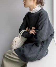 PUAL CE CIN | 【2023AW・WEB限定カラーあり】裏起毛チュニックプルオーバー(スウェット)