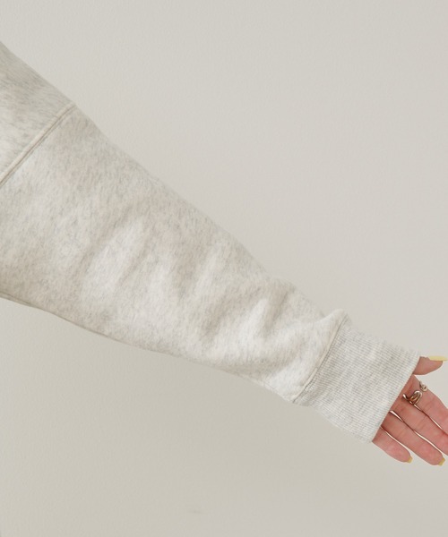 PUAL CE CIN(ピュアルセシン)の「【2023AW・WEB限定カラーあり】裏起毛チュニックプルオーバー(スウェット・レディース・オレンジ/ブラック/ベージュ/オートミール/グレイッシュベージュ/ブラウン・FREE)」の17枚目の写真