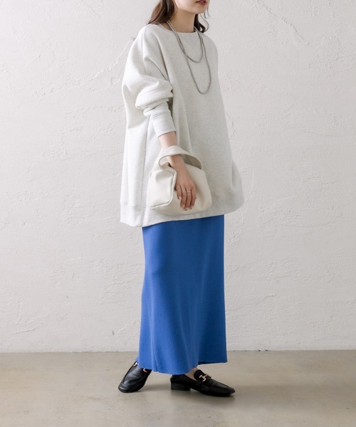 PUAL CE CIN(ピュアルセシン)の「【2023AW・WEB限定カラーあり】裏起毛チュニックプルオーバー(スウェット・レディース・オレンジ/ブラック/ベージュ/オートミール/グレイッシュベージュ/ブラウン・FREE)」の20枚目の写真