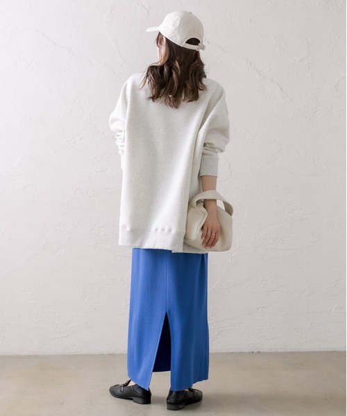 PUAL CE CIN(ピュアルセシン)の「【2023AW・WEB限定カラーあり】裏起毛チュニックプルオーバー(スウェット・レディース・オレンジ/ブラック/ベージュ/オートミール/グレイッシュベージュ/ブラウン・FREE)」の21枚目の写真