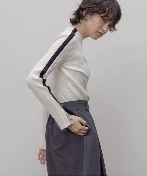 エイミーロウ　ニット　新品未使用 配色ラインランダムリブニット Eimee Law│Eimee Law & LHELBIE