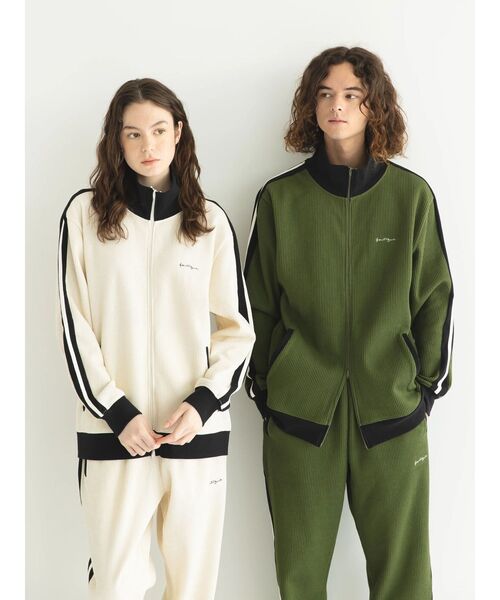 CRAFT STANDARD BOUTIQUE（クラフトスタンダードブティック）の「【リサイクル】トラックジャケット（ジャージ・レディース・アイボリー/ブラック/カーキ・M/L）」の5枚目の写真