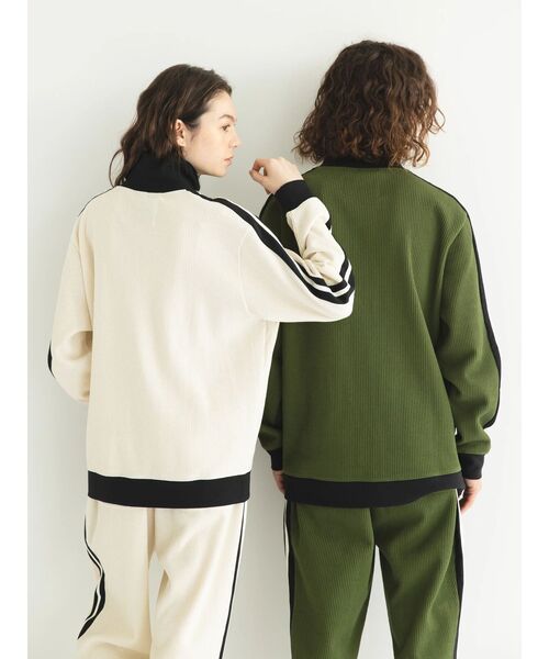 CRAFT STANDARD BOUTIQUE（クラフトスタンダードブティック）の「【リサイクル】トラックジャケット（ジャージ・レディース・アイボリー/ブラック/カーキ・M/L）」の8枚目の写真