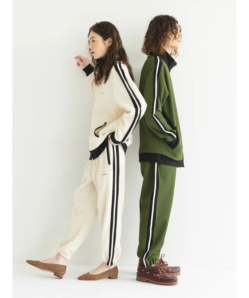 CRAFT STANDARD BOUTIQUE（クラフトスタンダードブティック）の「【リサイクル】トラックジャケット（ジャージ・レディース・アイボリー/ブラック/カーキ・M/L）」の11枚目の写真