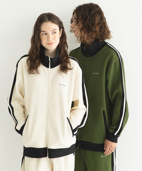 CRAFT STANDARD BOUTIQUE（クラフトスタンダードブティック）の「【リサイクル】トラックジャケット（ジャージ・レディース・アイボリー/ブラック/カーキ・M/L）」の2枚目の写真