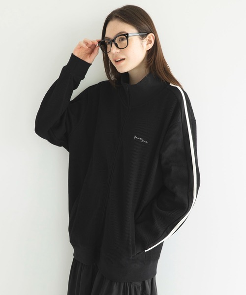 CRAFT STANDARD BOUTIQUE（クラフトスタンダードブティック）の「【リサイクル】トラックジャケット（ジャージ・レディース・アイボリー/ブラック/カーキ・M/L）」の3枚目の写真