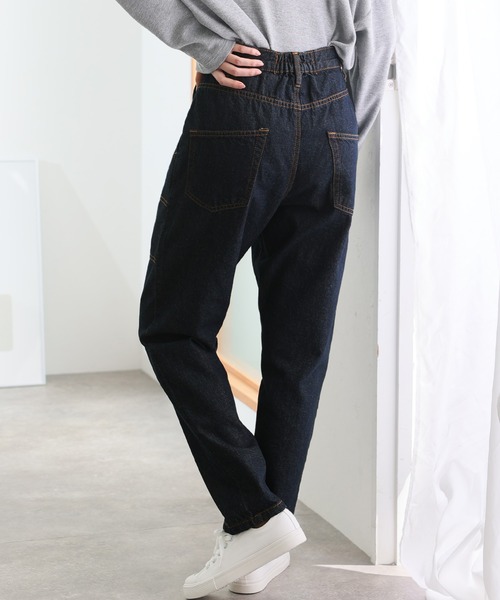 PourVous(プールヴー)の「ビッグベイカーポケットデニムパンツ(デニムパンツ・レディース・ワンウォッシュ/ネイビー・M/L/XL/3L/4L)」の16枚目の写真