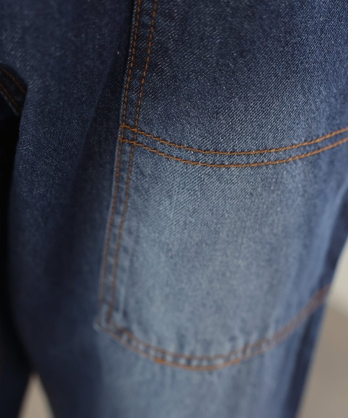 PourVous(プールヴー)の「ビッグベイカーポケットデニムパンツ(デニムパンツ・レディース・ワンウォッシュ/ネイビー・M/L/XL/3L/4L)」の8枚目の写真