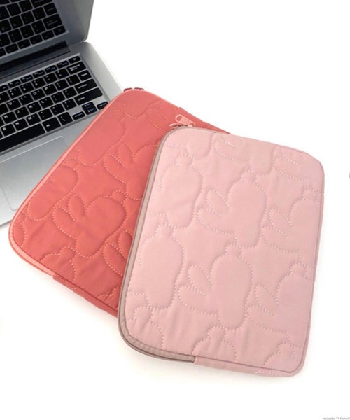 TONE SELECT GOODS(トーンセレクトグッズ)の「Liaa/うさぎキルティングPCタブレットケース 11インチ/13インチ A18121(PC・タブレットケース・レディース・ベビーピンク/ブラック/ピンク/ホワイト・A/B)」の9枚目の写真