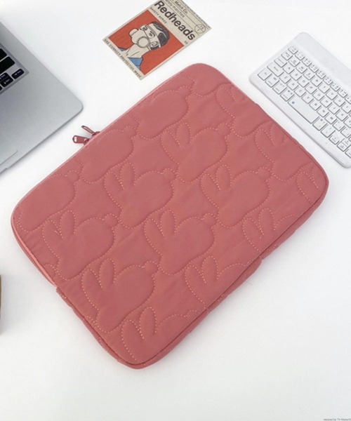 TONE SELECT GOODS(トーンセレクトグッズ)の「Liaa/うさぎキルティングPCタブレットケース 11インチ/13インチ A18121(PC・タブレットケース・レディース・ベビーピンク/ブラック/ピンク/ホワイト・A/B)」の10枚目の写真