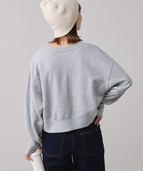 CIAOPANIC TYPY（チャオパニックティピー）の「【新色追加】きれいめクロップド丈カレッジスウェット（スウェット・レディース・チャコールグレー/グレー/ホワイト/ピンク/ブルー・ONE SIZE）」の17枚目の写真