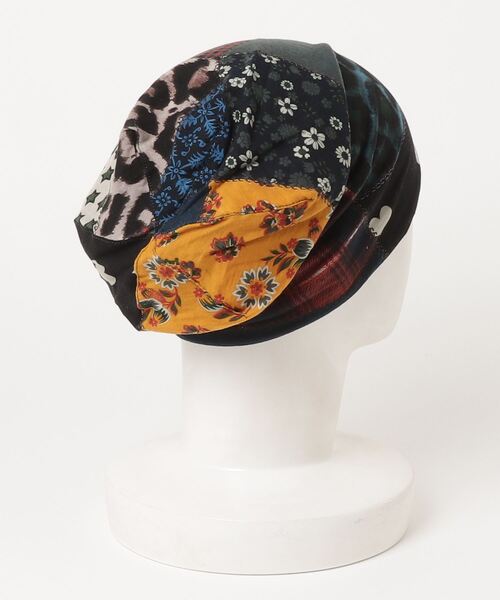 BOHEMIANS(ボヘミアンズ)の「BOHEMIANS/ボヘミアンズ CRAZY PATCH WATCH CAP クレイジーパッチワッチキャップ BH-09-07(ニットキャップ/ビーニー・レディース・イエロー/ピンク・S)」の4枚目の写真