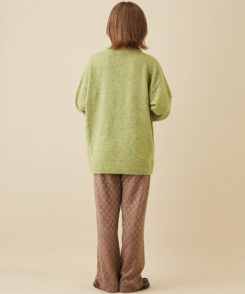 CUBE SUGAR（キューブシュガー）の「ブロック柄ニットソーセミフレアパンツ（その他パンツ・レディース・ブラック/ブルー/ブラウン/パープル・M）」の11枚目の写真