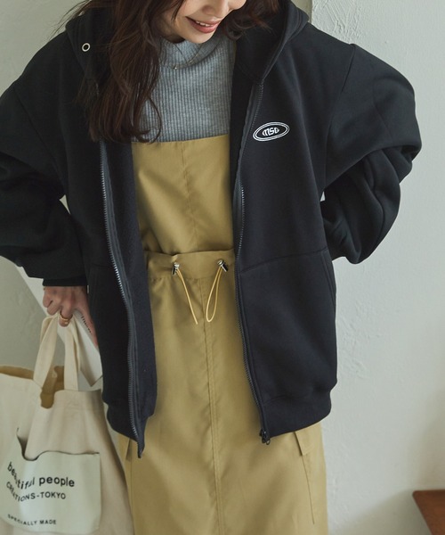セール】ビッグシルエットワンポイント刺繍バルーンスリーブ