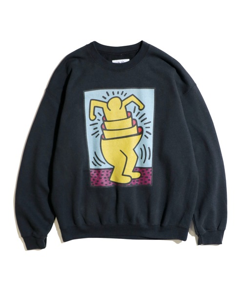 Keith Haring（キース・ヘリング）の「KEITH HARING / キースへリング PRINTED CREW SWEAT フロント バックプリント クルーネックスウェット（スウェット・メンズ・ホワイト/ブラック・X-LARGE/LARGE/MEDIUM）」の10枚目の写真