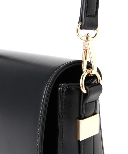 FREE'S MART（フリーズマート）の「◇レトロフラップショルダー（ショルダーバッグ・レディース・ブラック/ブラウン/ホワイト・ﾌﾘ-）」の7枚目の写真