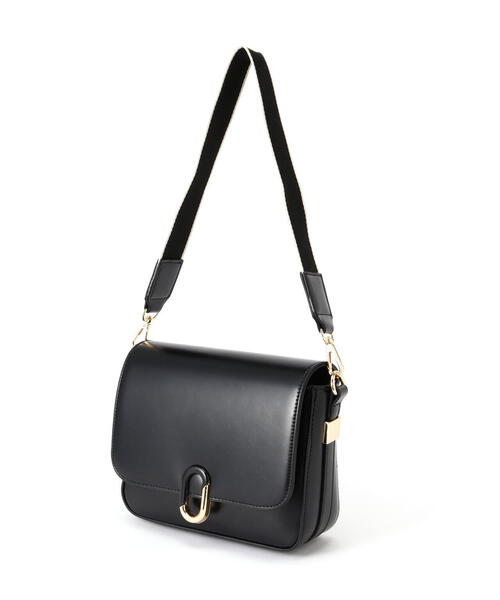 FREE'S MART（フリーズマート）の「◇レトロフラップショルダー（ショルダーバッグ・レディース・ブラック/ブラウン/ホワイト・ﾌﾘ-）」の10枚目の写真