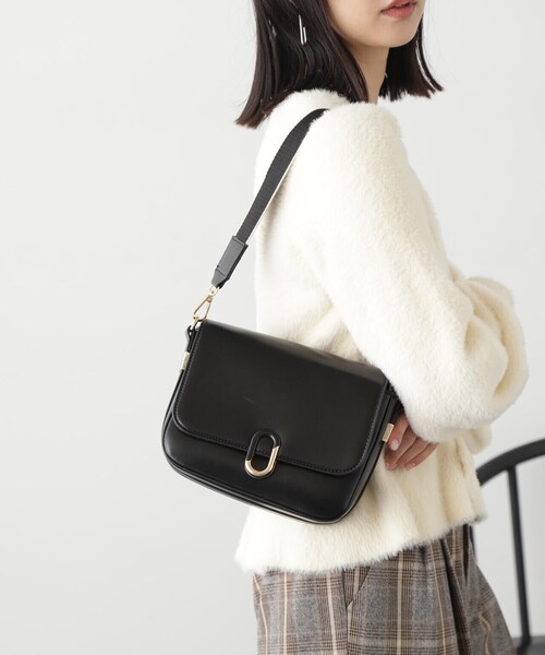 FREE'S MART（フリーズマート）の「◇レトロフラップショルダー（ショルダーバッグ・レディース・ブラック/ブラウン/ホワイト・ﾌﾘ-）」の17枚目の写真