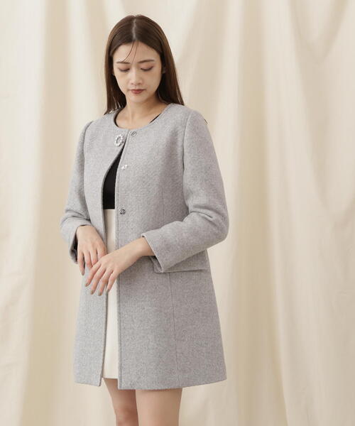 JILL by JILL STUART(ジルバイジルスチュアート)の「◇ロマンティックカルゼ2023(ノーカラーコート・レディース・グレー/ホワイト系その他/ピンク・MEDIUM/SMALL)」の17枚目の写真